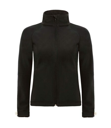 B&C Womens/Ladies Hooded Soft Shell Jacket (Black) - UTRW9765