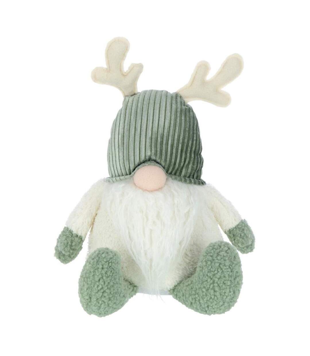 Statuette Déco Lutin Cerf 45cm Vert & Beige-1