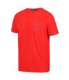 Regatta Mens Breezed Hexagon T-Shirt (Fiery Red)