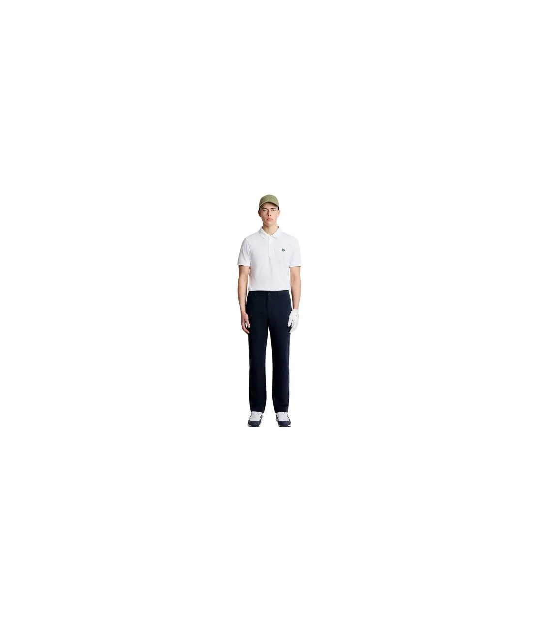 Mens Short-sleeved Golf Polo Shirt White Lyle & Scott-1