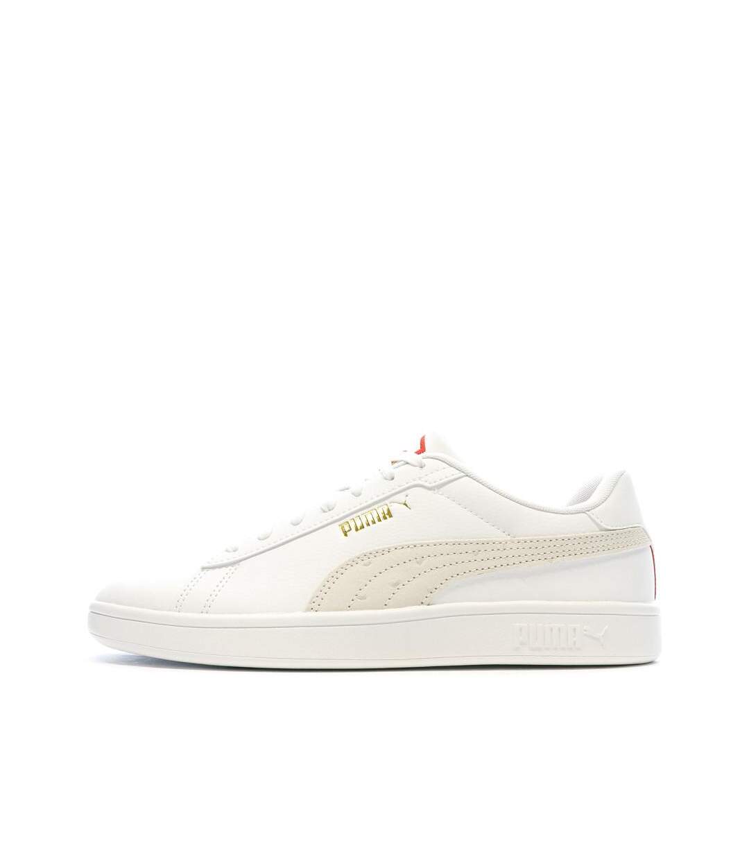 Baskets blanches/beiges homme puma smash 3.0-1