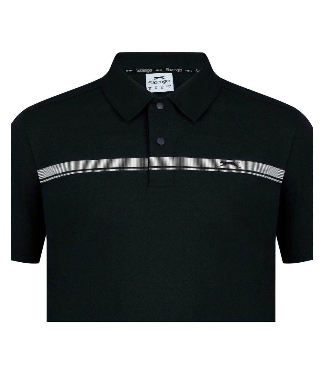 Mens Contrast Striped Golf Polo Shirt Black Slazenger-3