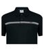 Mens Contrast Striped Golf Polo Shirt Black Slazenger-3