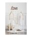Portant pour enfant en forme de maison - Blanc et beige-2