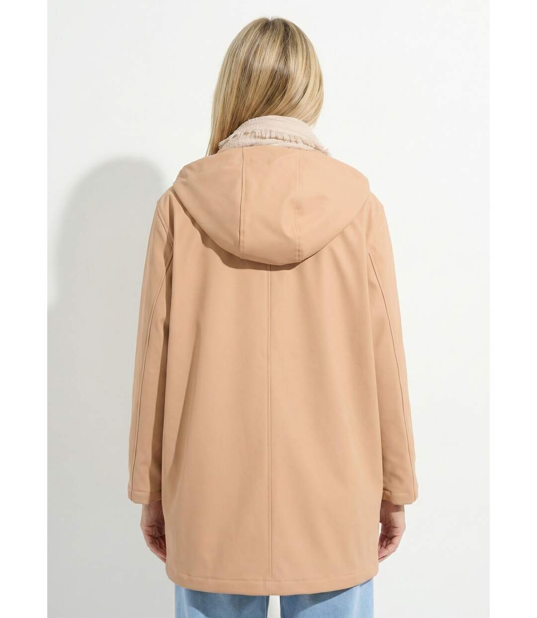 Parka à capuche zippée pressionnée déperlante-2