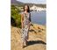 Robe longue viscose coupe ample MAITA imprimé ethnique noir et beige Coton Du Monde-2