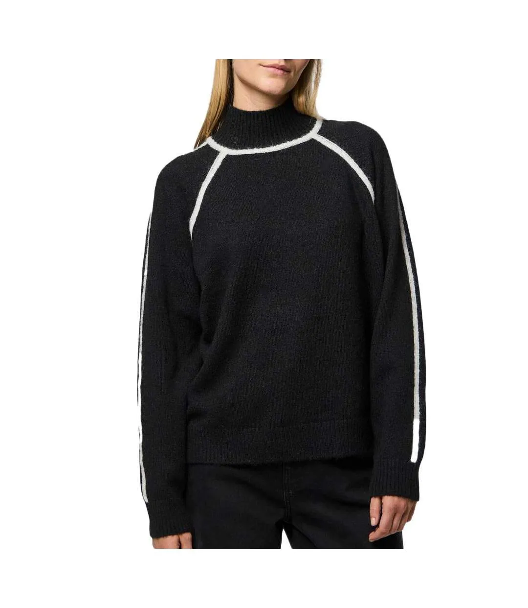 Pull noir femme pieces lola-1