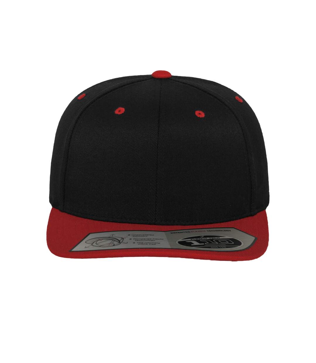 Flexfit 110 Casquette Adulte Unisexe Noir Rouge Yupoong-2