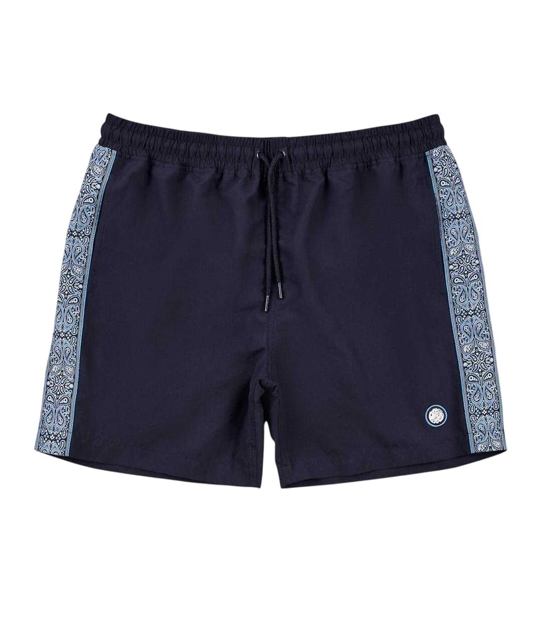 Mens Paisley Swim Shorts Navy Pretty Green-2