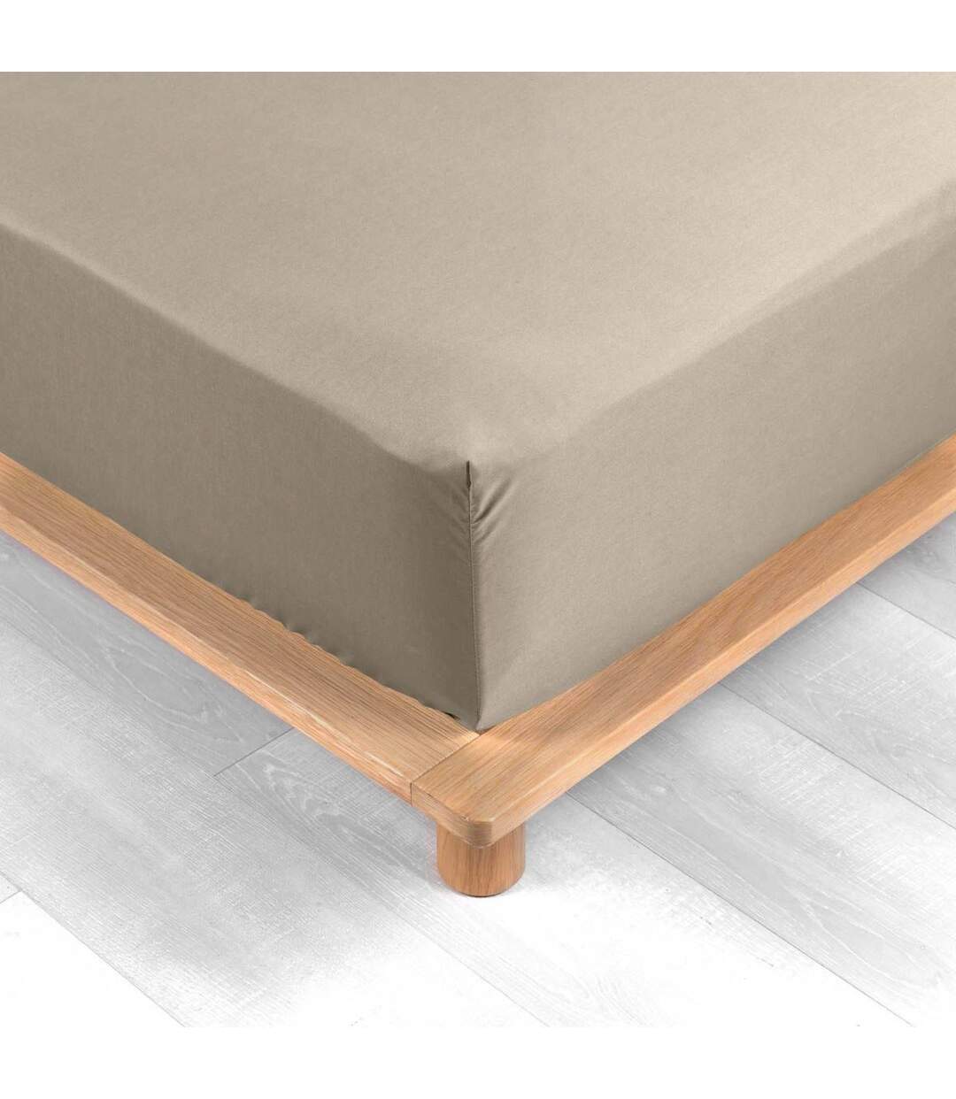 Drap Housse Percaline 180x200cm Sable-2
