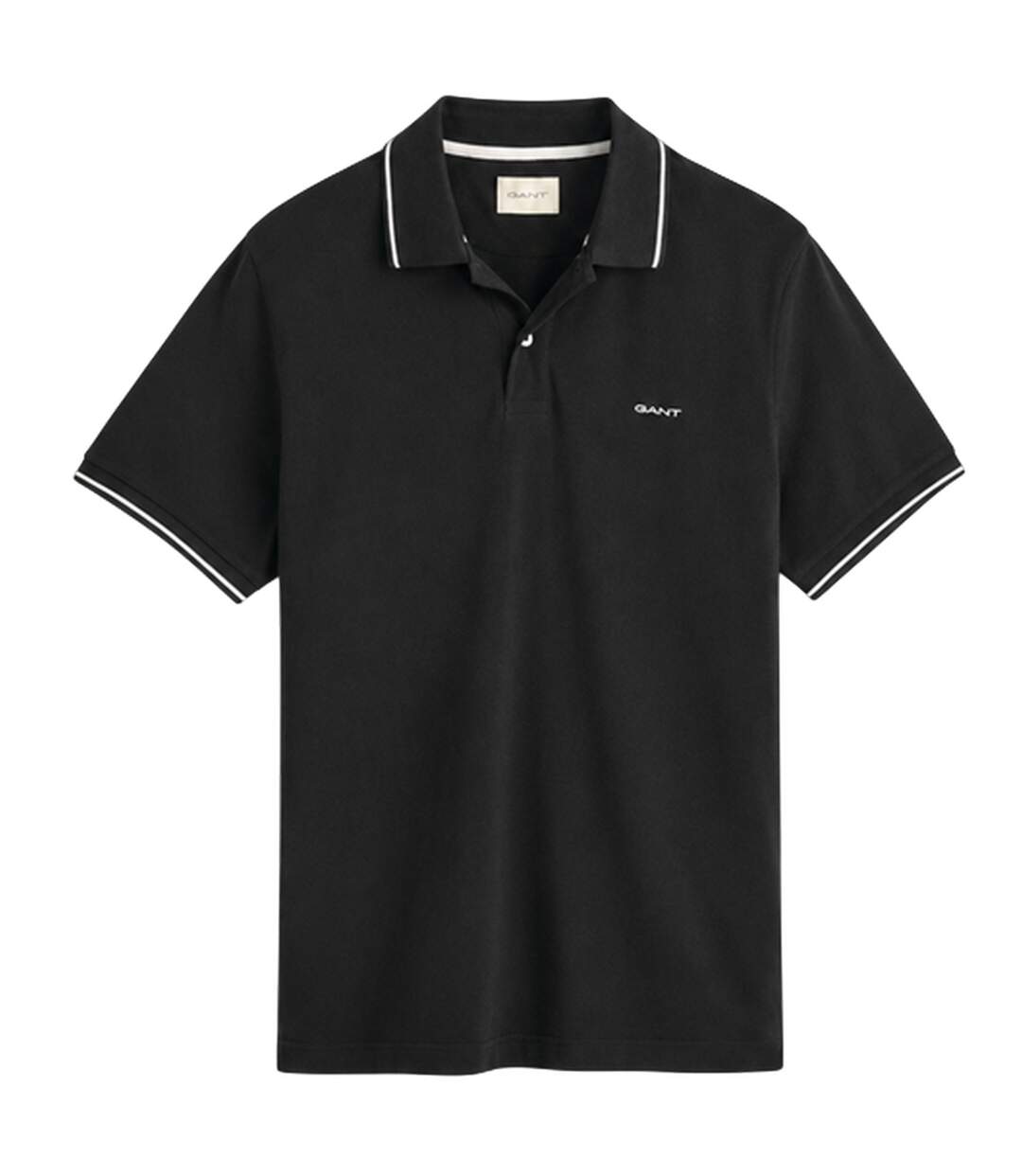 Polo Motif/style Brodé Homme Noir Gant-2