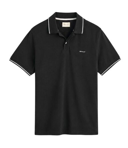Polo Motif/style Brodé Homme Noir Gant