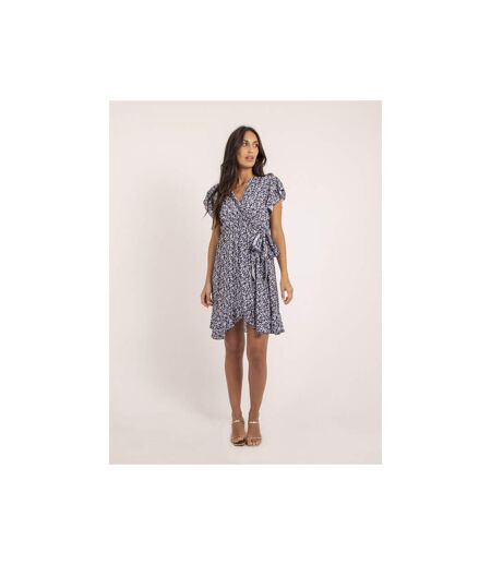 Robe courte portefeuille motifs INEZA - Dona X Lisa