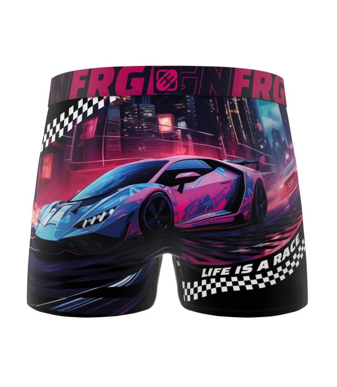 Boxer noir/rose homme freegun voiture-2