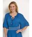 Robe courte plissée taille élastiquée-3