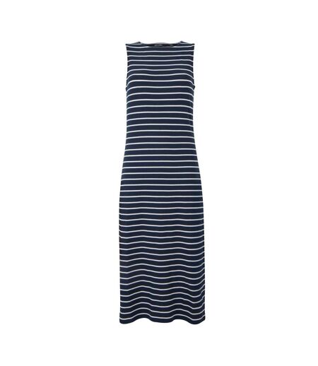 Robe Mi-longue Motif/style Rayures Contrastées Amorie Femme Bleu Marine Blanc Regatta