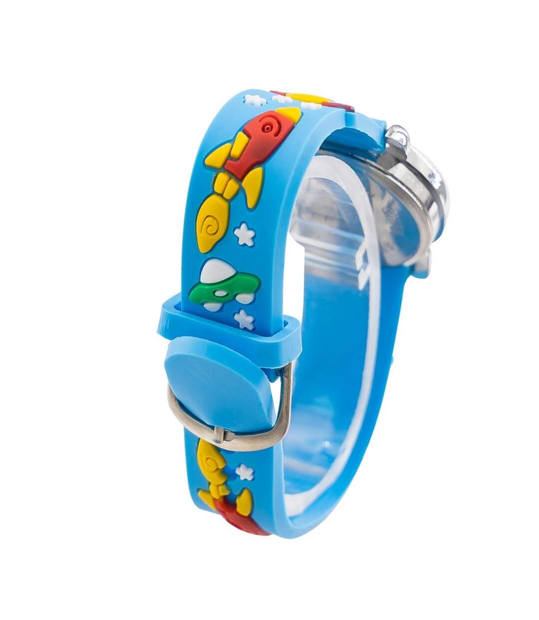 Montre d'Enfant Unisexe Silicone Planète Couleur Bleu