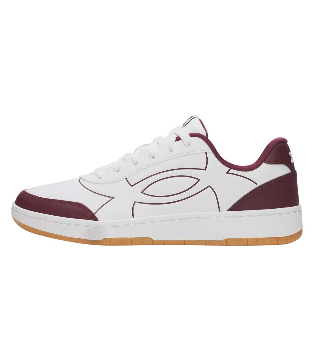 Baskets Tempo Homme Blanc Bordeaux Foncé Under Armour-3