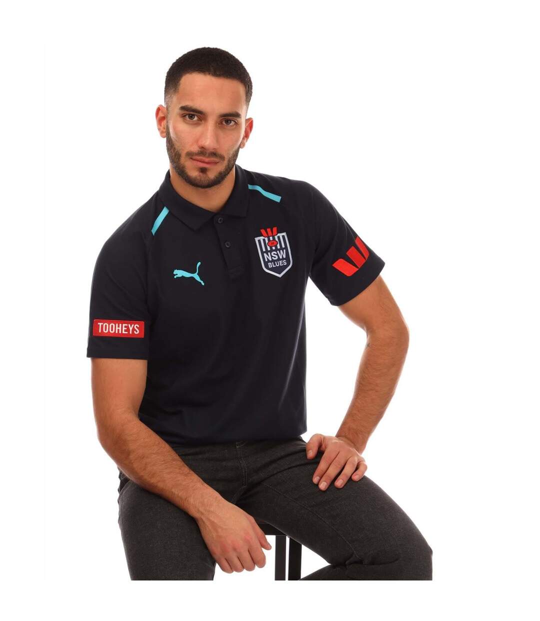 Polo Homme Bleu Puma-1