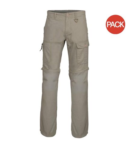 Lot de 2  Pantalon de travail transformable en short homme beige foncé Kariban