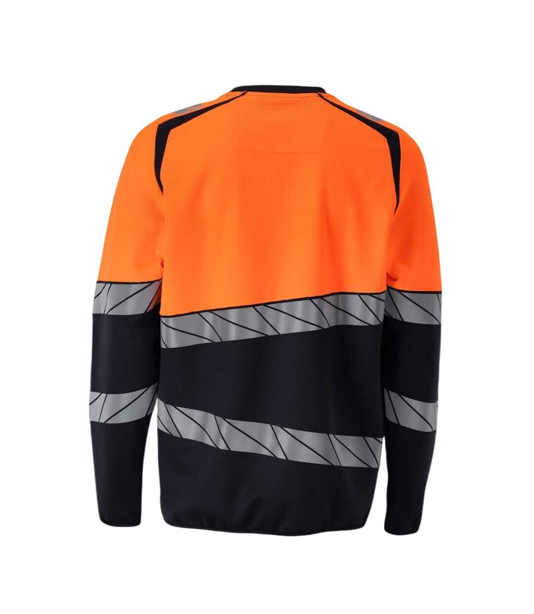 Mens Two Toned Hi-vis Modern Sweatshirt Dark Navy Orange Mascot-2