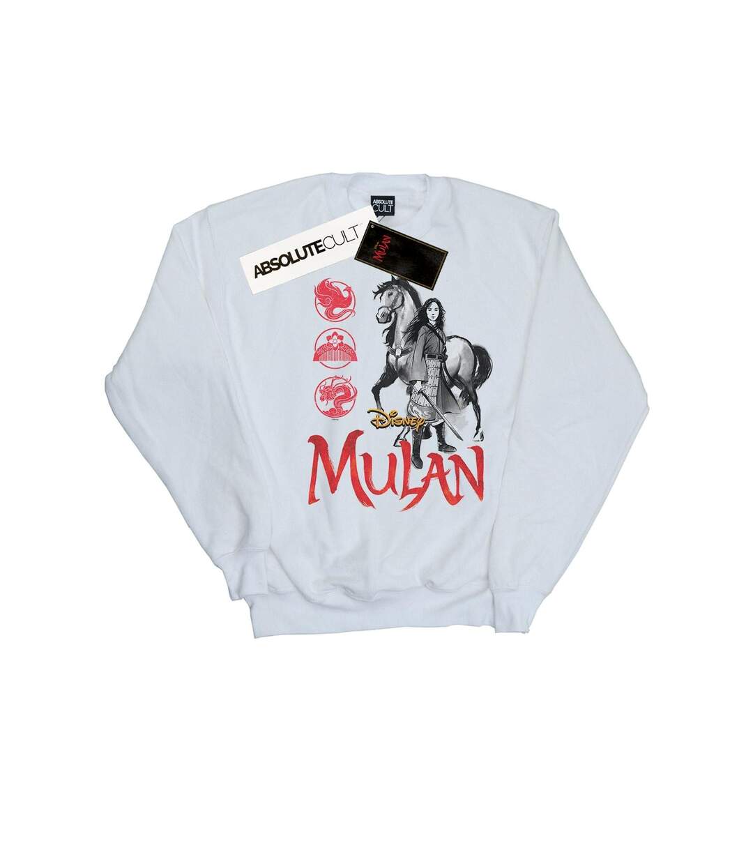 Disney Sweatshirt Womens/Ladies Mulan Movie Horse Pose (Blanc) - UTBI26564-1