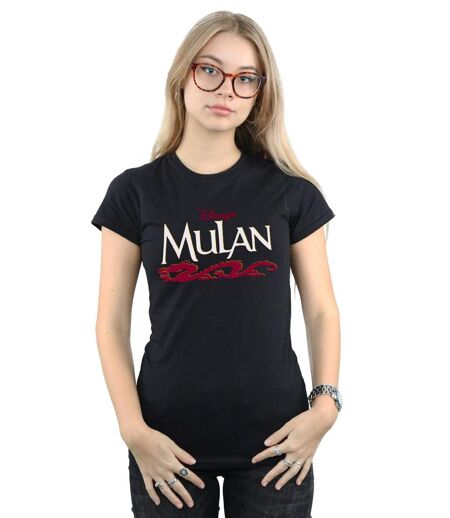 Disney - T-shirt MULAN SCRIPT - Femme (Noir) - UTBI15794