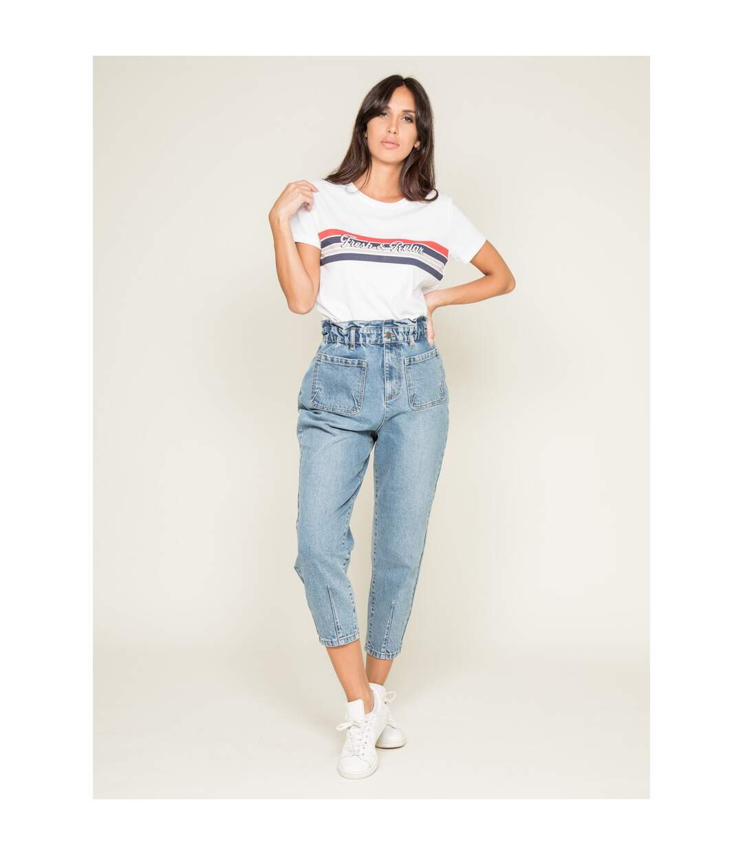 T-shirt col rond message FRAMONT - Dona X Lisa-4