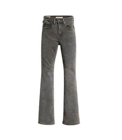 Womens/ladies 726 Leather Patch High Rise Jeans Black Levis