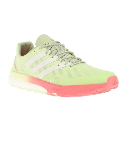 Chaussures Course À Pied Terrex Speed Ultra Trail Homme Vert Citron Rose Blanc Adidas