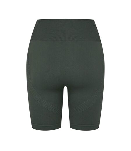 Womens/ladies High Waist Cycling Shorts Khaki USA