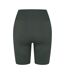 Womens/ladies High Waist Cycling Shorts Khaki USA-4