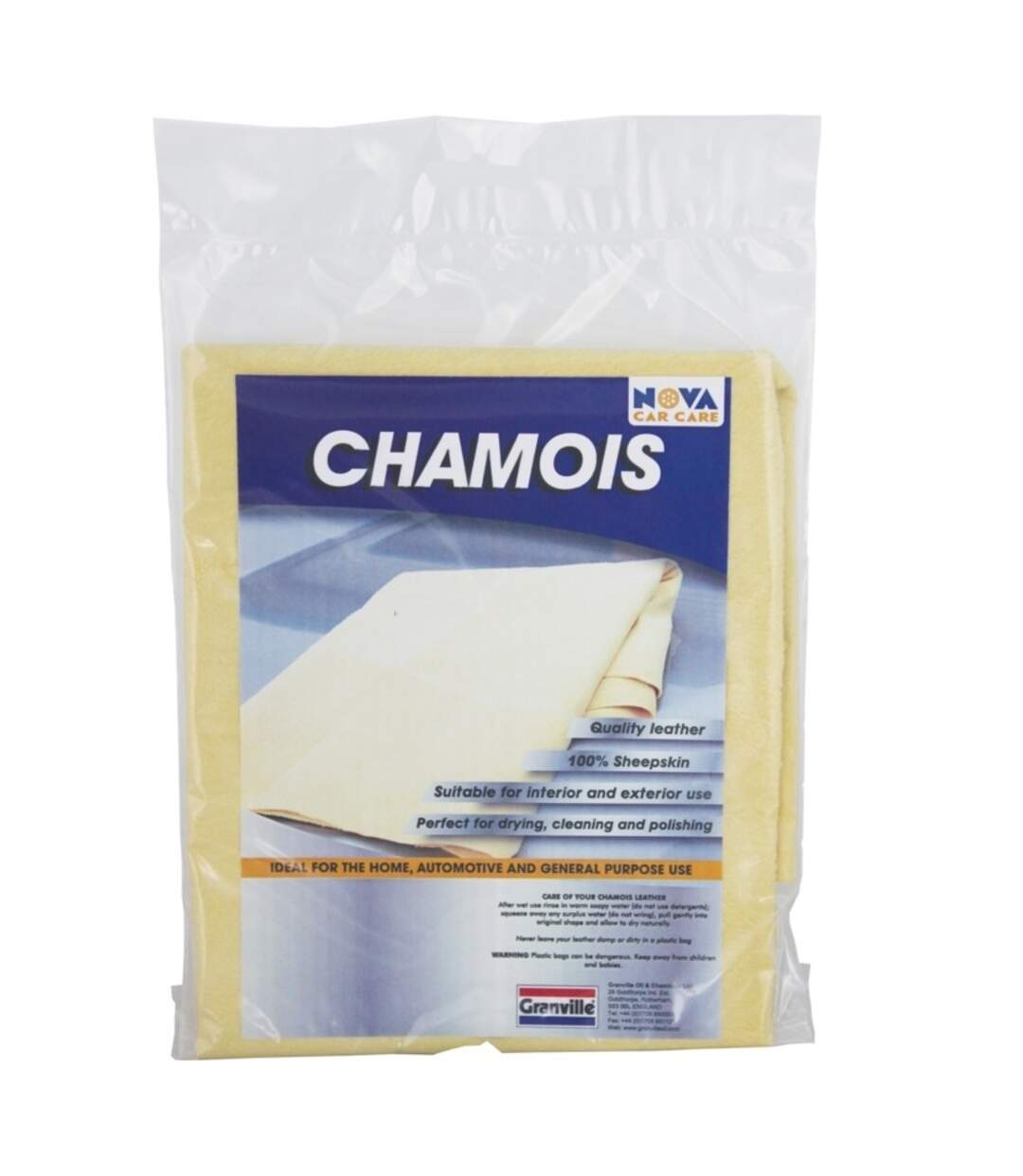 Premium chamois leather light yellow Granville Chemicals-1