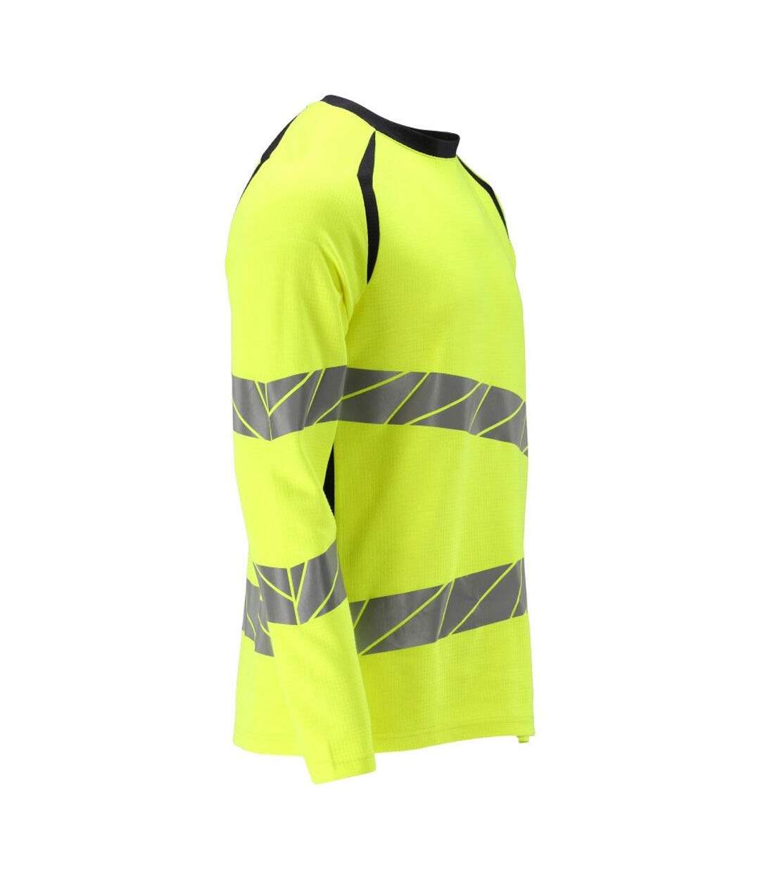 T-shirt Manches Longues Accelerate Multisafe Homme Jaune Fluo Bleu Marine Foncé Mascot-4