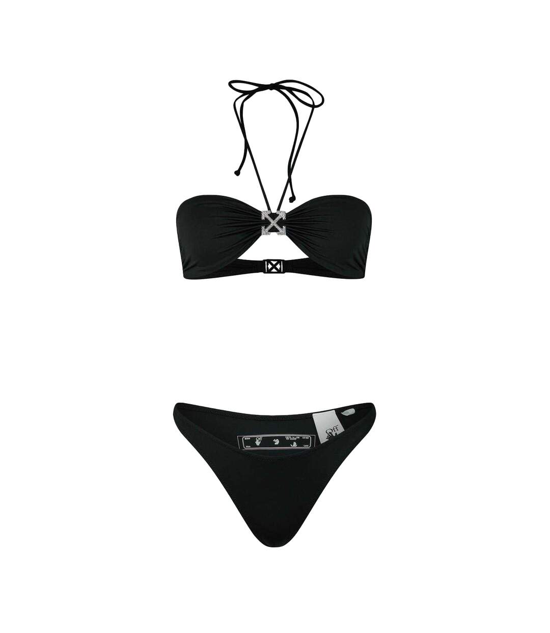 Ensemble Haut De Maillot De Bain Motif/style Logo Flèche Femme Noir Off White-1