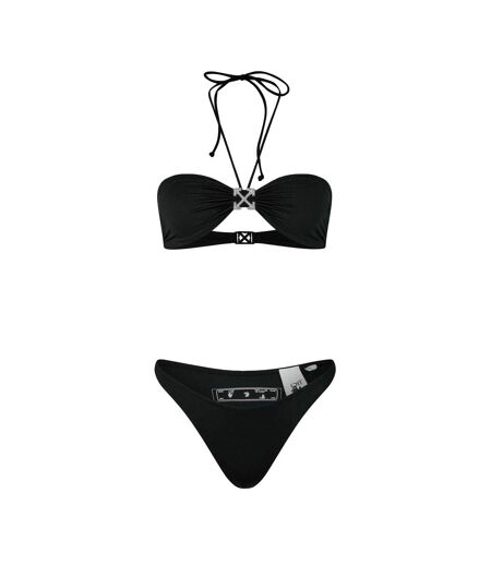 Ensemble Haut De Maillot De Bain Motif/style Logo Flèche Femme Noir Off White