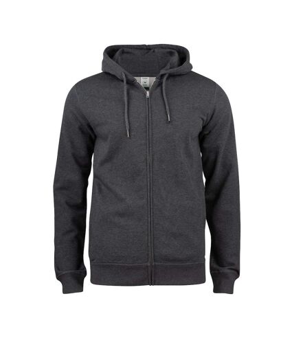 Mens premium cotton full zip hoodie anthracite Clique