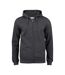 Mens premium cotton full zip hoodie anthracite Clique