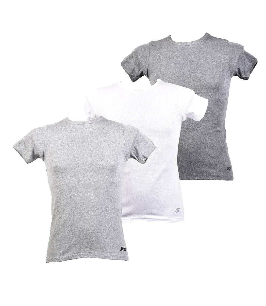 T shirt homme NEW MAN en Coton Confort et Qualité T Shirt Col Rond NEW MAN 3002 Pack de 3-1