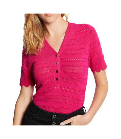 Pull Manches courtes Fuchsia Femme Morgan ISHI - L