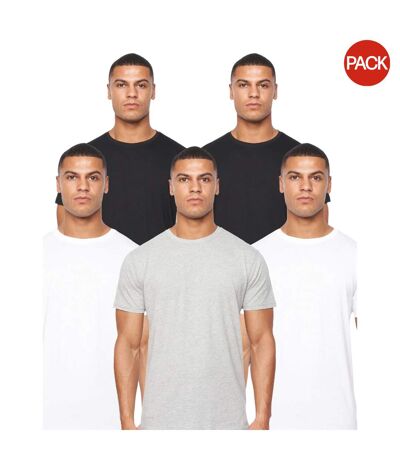 Pack of 5  Mens caplaz plain t-shirt  multicoloured Duck and Cover