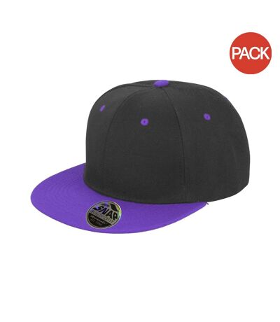 Lot de 2  casquettes bronx adulte noir/violet Result