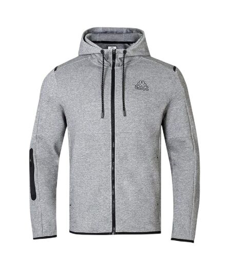 Mens Regular Full Zip Hoodie Grey Marl Marl Kappa