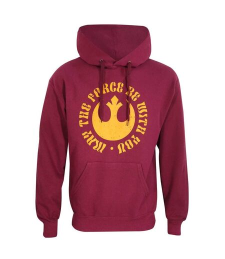 Star Wars - Sweat à capuche MAY THE FORCE BE WITH YOU - Adulte (Rouge) - UTHE1488