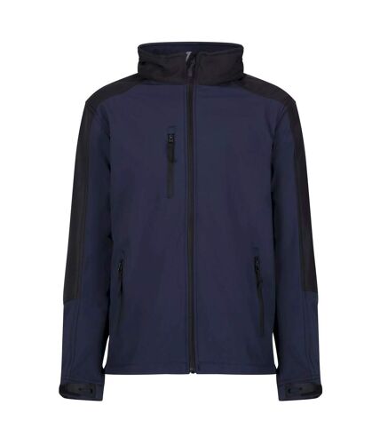 Regatta Reid Mens Softshell Wind Resistant Water Repellent Jacket (Navy Blue) - UTBC816