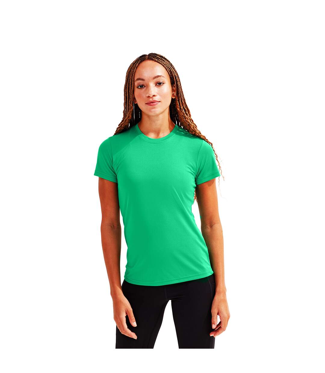 T-shirt sport femme vert tendre Tri Dri-4