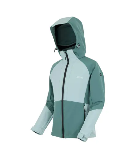 Veste Softshell Imperméable Et Cintrée Desoto Femme Turquoise Pastel Foncé Vert De Gris Regatta
