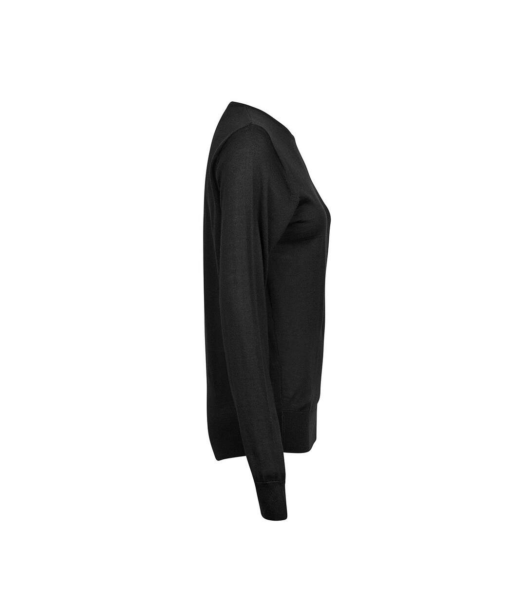 Womens/ladies Crew Neck Sweatshirt Black Tee Jays-3