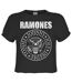 Womens/ladies classic seal ramones crop top charcoal Amplified-1