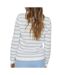 Pull blanc/bleu femme vila vidalo stripe-2